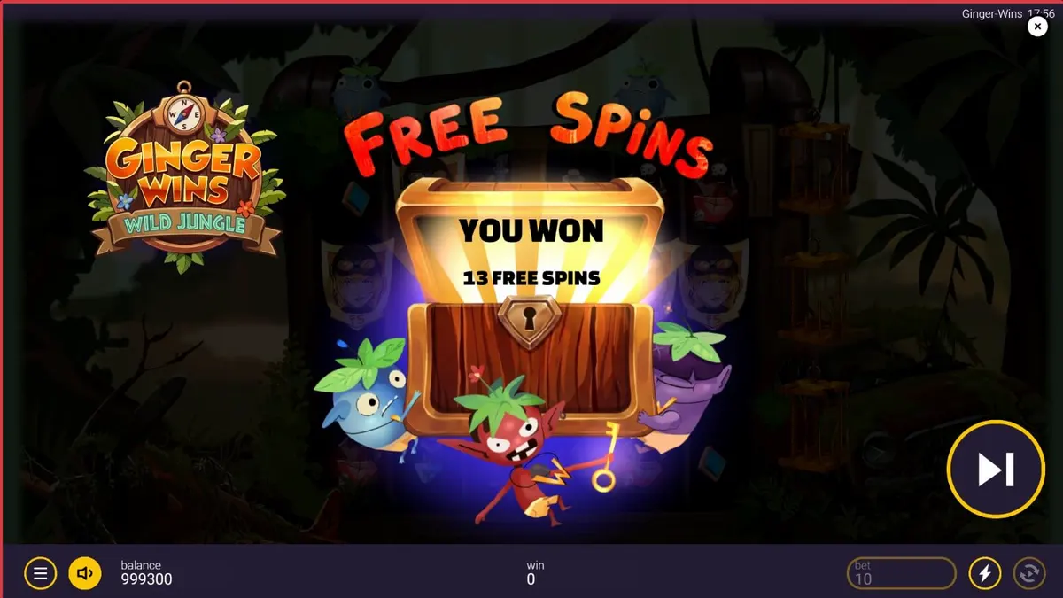 ภาพบรรยากาศเกมสล็อต Ginger Wins Wild Jungle ในธีมป่าลึกลับ